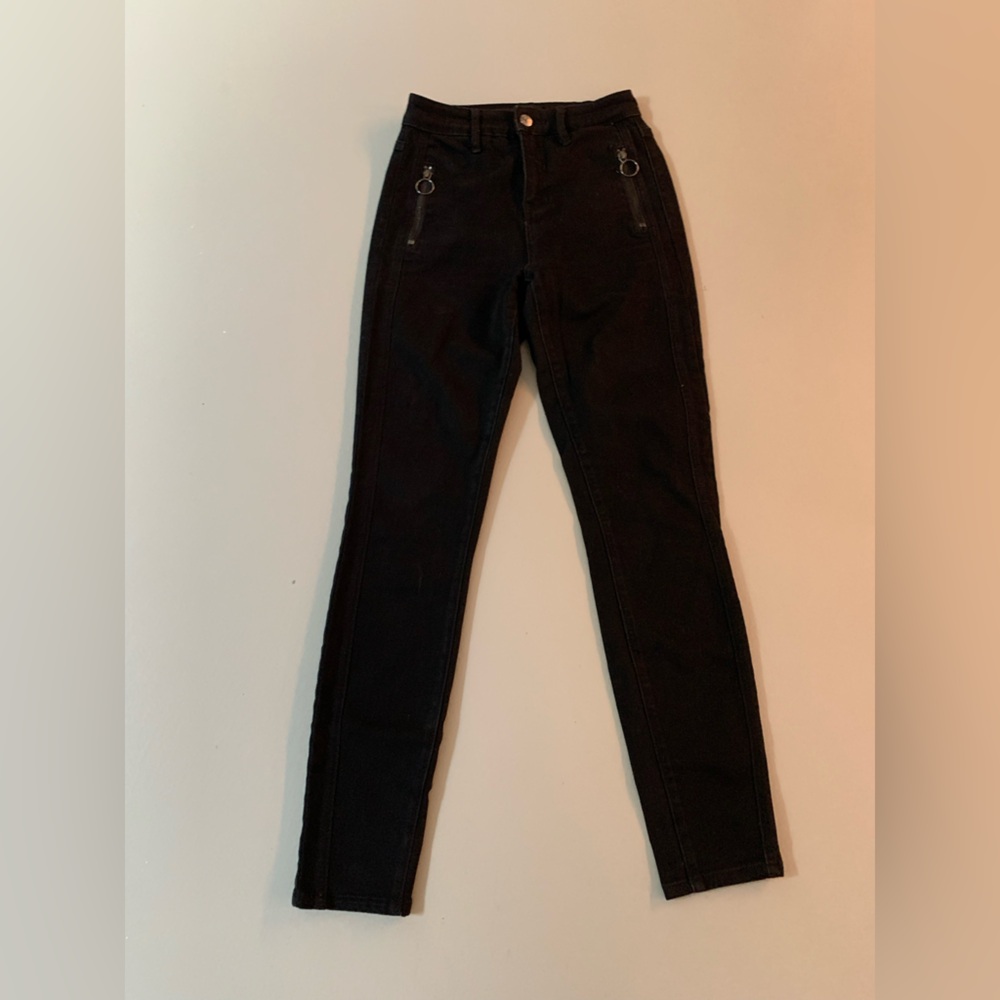 Guess super high rise black jeans - size 25